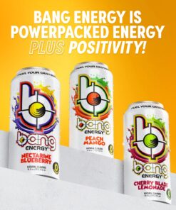 Bang Energy Peach Mango, Sugar-Free Energy Drink, 16-Ounce (Pack of 12) 16 Ounce (Pack of 12) 28 81R3cUwsJEL