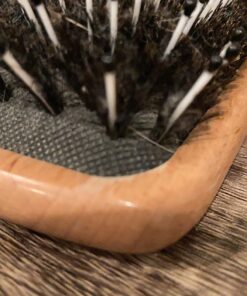 Bsisme Hair Brush-Boar Bristle Hairbrush with Detangling Pins Wooden Paddle Detangler Hairbrush for Women Men Reduce Frizz Dry Restore Natural Shine Natural Wood Color 38 81R5c1UoaYL