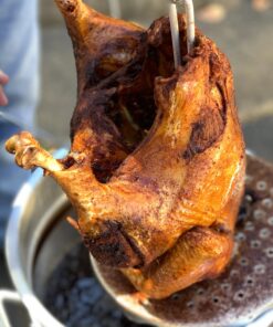 Bayou Classic 0835 Complete Poultry Rack Set Includes Perforated Aluminum Rack Lift Hook 2-oz Seasoning Injector 12-in Fry Thermometer and 3 Detachable Skewers 11 81R5yxhvpL 1