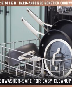 Calphalon Premier Hard-Anodized Nonstick Cookware, 11-Piece Pots and Pans Set New Cookware Set w/ MineralShield™ 15 81R69zpDnhL