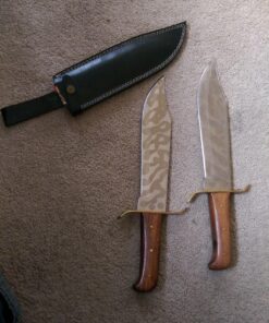 SZCO Supplies 15” Classic Wood Handle Carbon Steel Bowie Blade Outdoor Survival Knife,Brown/Brass 70 81R6LqO3q5L