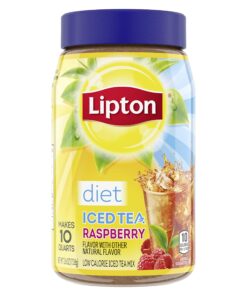 Lipton Iced Tea Mix, Diet Raspberry, 10 Quart (Pack of 6)