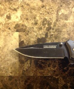 TAC Force Spring Assisted Opening Tactical Rescue Folding Knife Pocket (Black) 32 81R8DpdLbbL