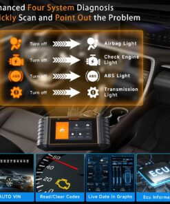 FOXWELL OBD2 Scanner NT716, 9+ Resets Auto Scan Tool ABS SRS Transmission Engine Diagnostic Code Reader Free Update Injector Coding/D-P-F/BMS/ABS Bleeding/Oil Light/EPB/TPMS/SAS/Throttle Relearn 2023 21 81R8Qchgr2L