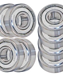 VXB 608ZZ Set of 8 Skateboard Bearing 608Z Shielded Ball Bearings 27 81RAgsAYfOL