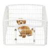 IRIS USA 24-inch Exercise 4-Panel Pet Playpen with Door, White 4 Panel w/ door 25 81RAiQvFYYL