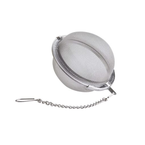 Tiesta Tea - Stainless Steel Tea Ball Strainer for Loose Leaf Tea, Reusable Infuser with Extra Fine Mesh & Chain, Brews Hot, Iced Tea & Coffee, Small Tea Egg Steeper for One Cup - Holds 1 TBSP of Tea