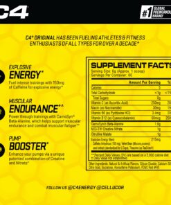 C4 Original Pre Workout Powder Fruit Punch - Vitamin C for Immune Support - Sugar Free Preworkout Energy for Men & Women - 150mg Caffeine + Beta Alanine + Creatine - 60 Servings 60 servings (Pack of 1) 21 81RBxOAbDHL