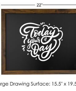 Loddie Doddie Magnetic Chalkboard - for Kitchen and Wall Decor - Easy-to-Erase Chalkboard - Framed Magnet Blackboard - Hanging Black Chalkboards (Rustic Frame, 18x22) Rustic Frame 22 81RC6SEz2FL