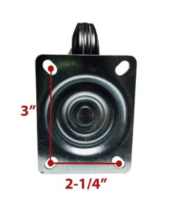 EZ Travel Caster Wheels, Rubber Caster Wheels Replacement, 4 Inch Caster Wheels for Smooth and Safe Rolling on All Floors, Heavy Duty Casters (Set of 4) 4 81RCtwUYXEL