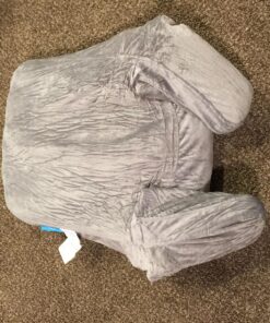 LINENSPA Reading Pillow with Shredded Memory Foam- Back Pillow for Sitting in Bed, Reading, Gaming, Watching TV – Chair Pillow with Arms, Dorm Room Essentials, Stone Standard 42 81RENCAE4dL