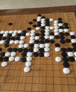 Brybelly Go Set All Natural Bamboo Wood Go Board | Bowls and 361 Bakelite Stones | 2-Player - Classic Chinese Strategy Board Game | Measures 19 x 19in Top Side or 13 x 13in Under Side Beginner's Board 67 81REzDiPq3L