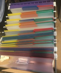 Oceanstar Portable 1-Tier Metal Rolling File Cart, Black,24 in 31 81RFDoGM0kL