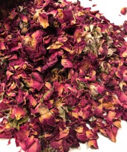 Dried Rose Petals and Rose Buds - Red - 1 Pound Edible Flowers - Use in Tea, Baking, Making Rose Water, Crafting, Wedding Confetti - Included Sample Bottle of Rose Absolute Essential Oil - by bMAKER 46 81RFjd0WTqL