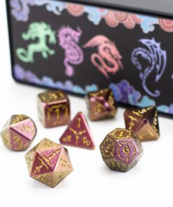 DND Metal Dice Set with Dragon Totem Metal Gife Case, Dungeons and Dragons Dice Set with Stunning Engraving, Cool and Unique. (Totem) 10 81RFs8ezL