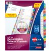 Avery A-Z Tab Dividers for 3 Ring Binders, Customizable Table of Contents, Multicolor Tabs, 1 Set (11844) Contemporary 42 81RH6rtKbiL