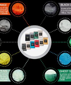 Variety Pack 2 (10 Colors) Black Diamond Pigments® Multipurpose DIY Arts and Crafts Additive | Natural Bath Bombs, Resin Art, Slime, Epoxy, Soap, Nail Polish 26 81RHelucdZL