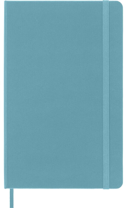 Moleskine Classic Notebook, Hard Cover, Large (5" x 8.25") Plain/Blank, Reef Blue, 240 Pages