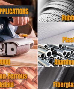 POWERTEC 3 x 21 Inch Sanding Belts, 100 Grit Aluminum Oxide Belt Sander Sanding Belt for Portable Belt Sander, Wood & Paint Sanding, Metal Polishing, 10PK (110440) 3''x21'',100 Grit, AO 12 81RIInojjOL