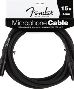 Fender Performance Series Microphone Cable for pro audio, and live sound 15'