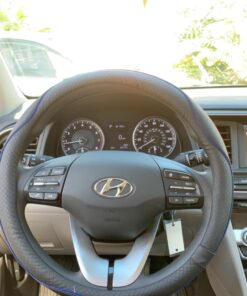 Rueesh Microfiber Leather Steering Wheel Cover Anti-Slip Matte Finish Auto Car Wheel Cover Universal 15 Inch Wheel Cover for Car Embossing Pattern Blue Line M (14.5"-15" Diameter) 33 81RK56Eh7uL