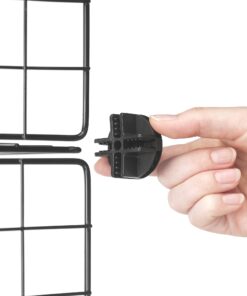 Whitmor Storage Cubes - Stackable Interlocking Wire Shelves - 14.25"D x 14.5"W x 14.5"H - Black (Set of 6) 30 81RKPFztILL