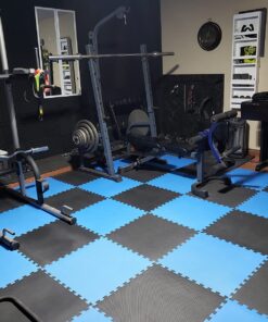 BalanceFrom Puzzle Exercise Mat with EVA Foam Interlocking Tiles for MMA, Exercise, Gymnastics and Home Gym Protective Flooring, Multiple Sizes Black 1/2" Thick, 24 Square Feet 43 81RLYGV7rmL