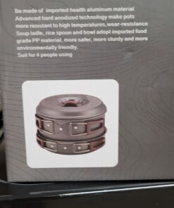 Bulin 24/13/11/8/4 PCS Camping Cookware Mess Kit Lightweight Backpacking Cooking Set Outdoor Cook Gear for Family Hiking, Picnic(Kettle, Pot, Frying Pan, Bowls, Plates, Spoon) 13 PCS 41 81RM8ONuUNL