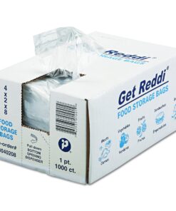 Alternative view of Inteplast PB040208 1 pt Capacity, 8" Length x 4" Width x 2" Gusset, Food and Utility Poly Bag (Case of 1000)