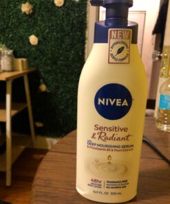 Nivea Sensitive and Radiant Body Lotion for Sensitive Skin, Unscented Body Lotion With Hypoallergenic Formula, 16.9 Fl Oz Pump Bottle 40 81ROVQ1EPWL