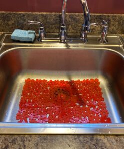 iDesign Blumz Floral BPA-Free Flexible PVC Plastic Large Sink Protector Mat - 16" x 12.5", Red 13 81ROyxLarhL