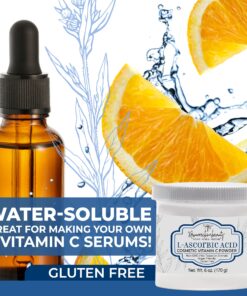 Alternative view of L-Ascorbic Acid Powder (Cosmetic Vitamin C Powder for Face) to Make Your Own Vitamin C Serum, Hyaluronic Acid Serums with Vitamin C & Other DIY Cosmetic Formulations for Skin Care 6 Oz