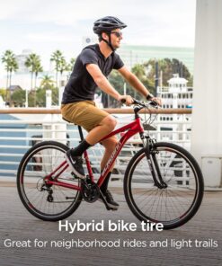 Schwinn Replacement Bike Tire, Mountain, Cruiser, and Hybrid Bicycle Tires, Multiple Size Options Hybrid/Kevlar 26-Inch x 1.95-Inch 32 81RQzfFEY1L