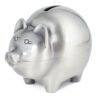 Creative Gifts International Large Pewter Pig Piggy Bank for Kids, Newborn Gift, Silver, Brushed Non-Tarnish Nickel Plated Finish, 3" x 3.75", Gift Box Included 10 81RRtvb5DLL
