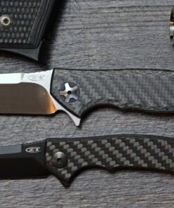 Zero Tolerance 0450CF; Folding Knife with 3.25” DLC-Coated S35VN Stainless Steel Blade, All-Black Carbon Fiber and Titanium Handle Scales, KVT Ball-Bearing Opening, Frame Lock, Pocketclip; 2.45 OZ. 44 81RSKvnPdL