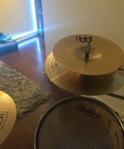 Meinl Cymbals HCS Cymbal Set Box Pack for Drums with 13" Hihats, 14" Crash, Plus Free 10" Splash, Sticks, Lessons — Made in Germany — Durable Brass, 2-Year Warranty, Traditional Finish (HCS1314 35 81RTGyC7KUL