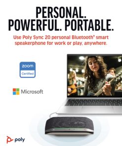 Alternative view of Poly Sync 20 USB-A Personal Portable Smart Speakerphone (Plantronics) - Connect to Mobile via Bluetooth, PC/Mac via Included USB-A Cable - Noise/Echo Reduction - Works w/Teams, Zoom - Amazon Exclusive 2021 Version (USB-A Only) Standard
