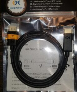 Cable Matters Unidirectional DisplayPort to HDMI Cable 6 ft, Gold-Plated DP to HDMI Cable, Display Port to HDMI Adapter Cable, 6 Feet 18 81RUzsPbysL