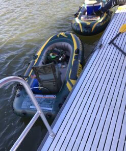 INTEX 68347EP Seahawk 2 Inflatable Boat Set: Includes Deluxe 48in Aluminum Oars and High-Output-Pump – SuperStrong PVC – Fishing Rod Holders – 2-Person – 520lb Weight Capacity 39 81RV2m5kRkL 1