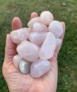 Crystal Allies Materials: 1lb Bulk Tumbled Pink Rose Quartz Stones from Brazil - Large 1" Natural Polished Gemstone Supplies for Wicca, Reiki, and Energy Crystal HealingWholesale Lot 1 LB 31 81RVUF I AL