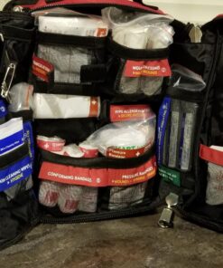 Survival Workplace/Home First Aid Kit USA - with a MOLLE System for Emergency Care at Home/Workplace 60 81RVg83uFbL