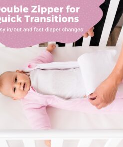 Baby Merlin's Magic Sleepsuit - 100% Cotton Baby Transition Swaddle - Baby Sleep Suit 6-9 Months Pink 23 81RX9mWy2tL 1