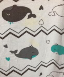 Stretchy Fitted Crib Sheets Set BROLEX 2 Pack Portable Crib Mattress Topper for Baby Boys Girls,Ultra Soft Jersey,Full Standard,Elephant & Whale Grey Teal 33 81RYLiRgoML 2