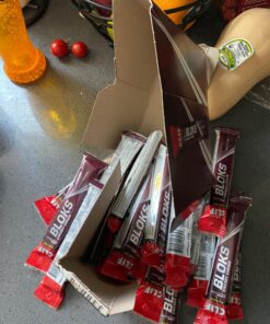 CLIF BLOKS - Black Cherry Flavor with Caffeine - Energy Chews - Non-GMO - Plant Based - Fast Fuel for Cycling and Running - Quick Carbohydrates and Electrolytes - 2.12 oz. (18 Count) 33 81RYRZbGkiL