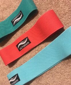 Victorem Resistance Hip Booty Bands Set - Fabric Bands for Glutes and Legs Exercise - with Digital Workout Guide Sky Blue, Pink, Mint 39 81RYk8qDvbL