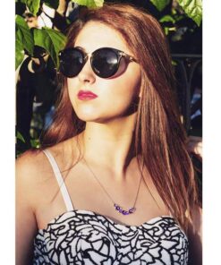 PLATO H Crystal Cube Curved Bar Necklace for Women with Gift Box Unique Dainty Jewelry Anniversary Mother's Day Gifts Blue 22 81RYpH4kS6L