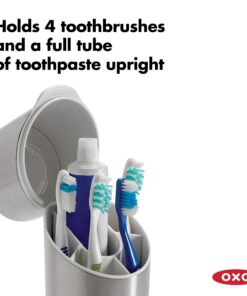 OXO Good Grips Stainless Steel Toothbrush Organizer 9.75 Inch 25 81Ra4cumqL