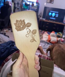 Bsisme Hair Brush-Boar Bristle Hairbrush with Detangling Pins Wooden Paddle Detangler Hairbrush for Women Men Reduce Frizz Dry Restore Natural Shine Natural Wood Color 35 81RbVsPuPnL