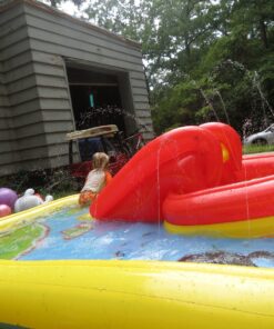 Intex 57454EP 100-inch x 77-inch Inflatable Ocean Children's Play Center Outdoor Backyard Kiddie Pool and Game Set 1 Pack 40 81RbaqXDChL