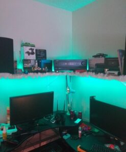 SUPERNIGHT LED Strip Light, 2835 SMD RGB Multi-Color Changing Lights, 16.4ft 300 LEDs Rope with IR Remote Controller, 12V Power Supply for Bedroom, TV-Back Lighting, Halloween, Christmas 2835RGB 24Keys 64 81RbqrAoLOL